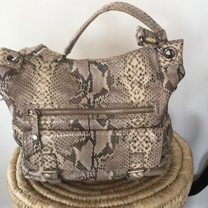 COLE HAAN SNAKE LEATHER BAG